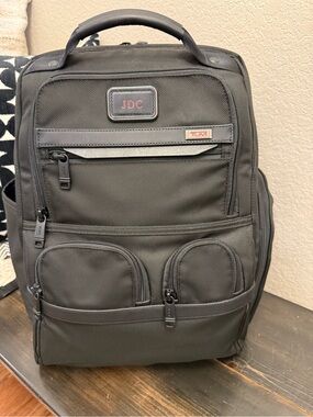 Tumi | Bags | Tumi Landon Alcott Fine Leather Backpack In Gray | Poshmark